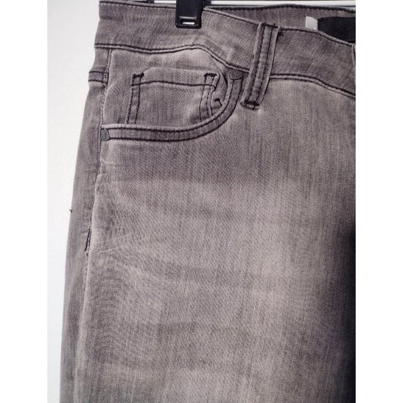 Kut From the Kloth Mid Rise Jeans Sz 4 Zip Ankles Gray Stretch Faded Skinny - Picture 2 of 11